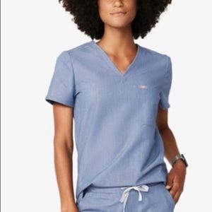 Fig Heather Indigo One Pocket Top for sale